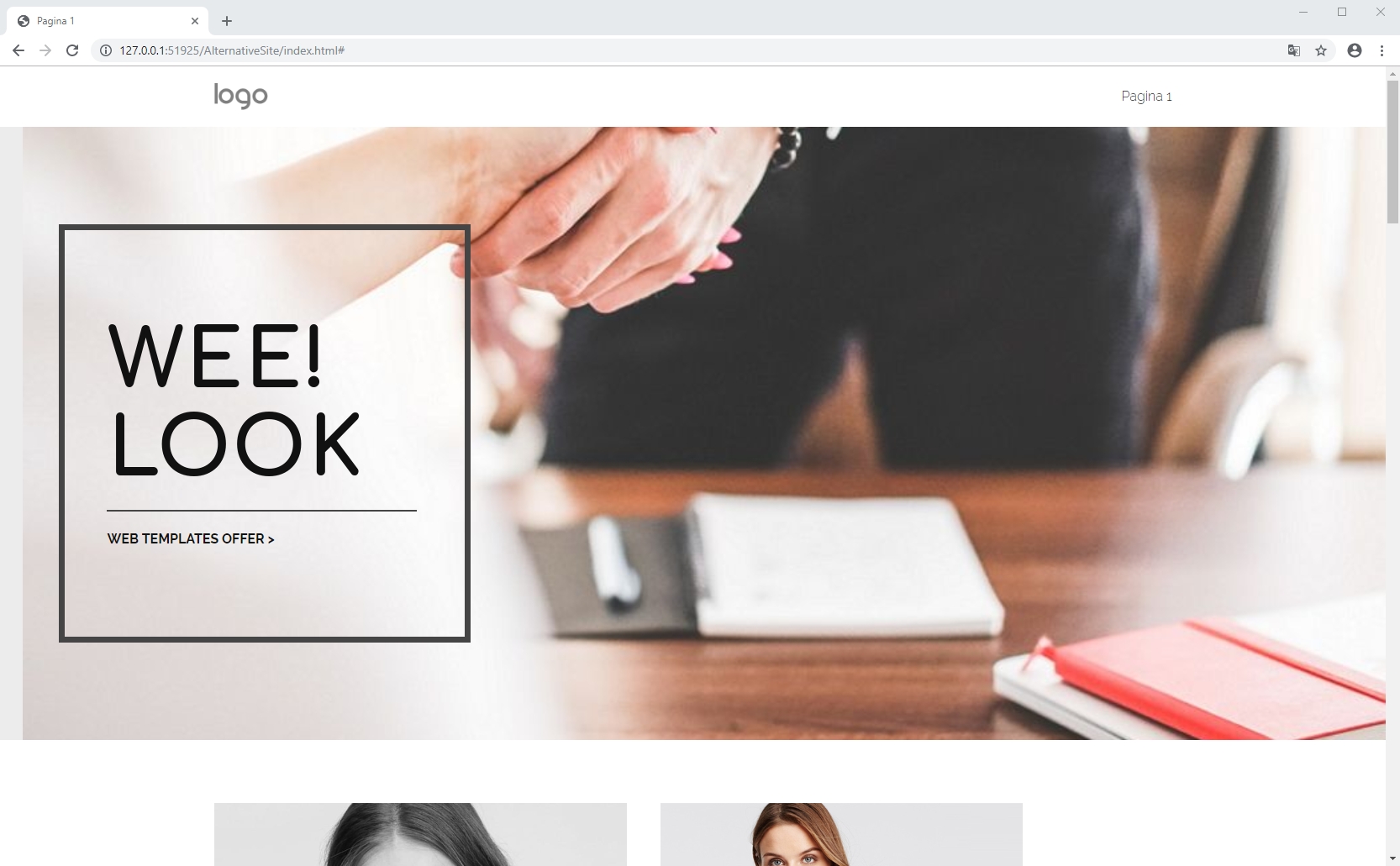 Template appartenente alla categoria Web design